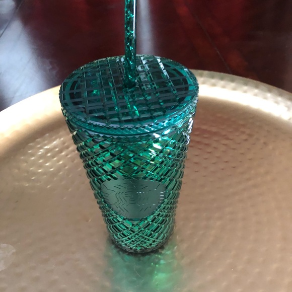 NEW 2022 Starbucks Spring Diamond Jeweled Emerald Green 16 oz Grande Tumbler - Picture 4 of 6